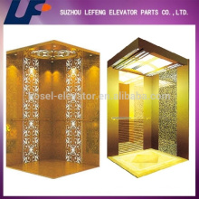Luxury &Low noise Passenger Elevator for Building / Golden Etching Elevator Factory